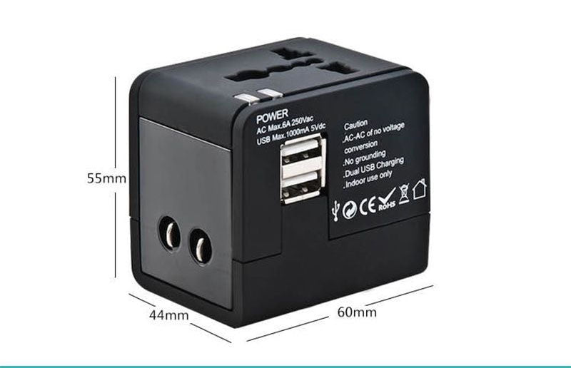 Colourful USB Travel Adapater