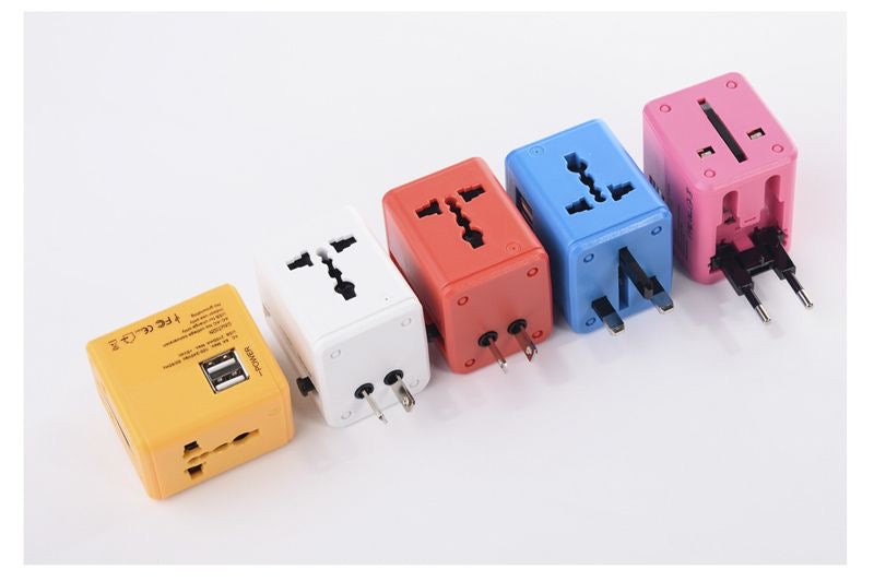 Colourful USB Travel Adapater