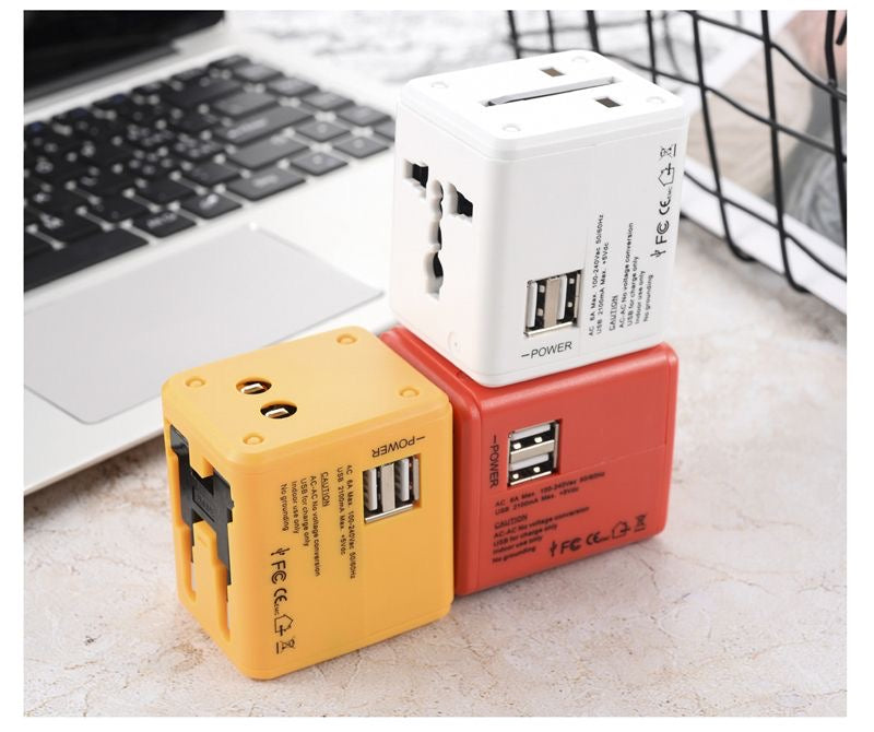 Colourful USB Travel Adapater