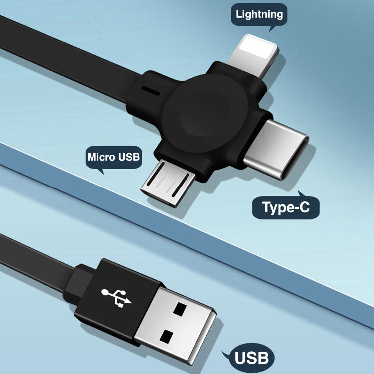 Retractable 3 in 1 Charging Cable with Phone Stand