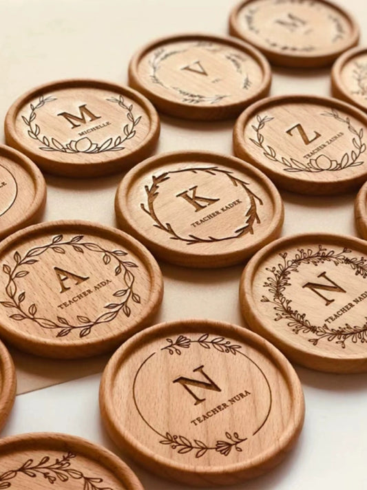 Premium Wood Vinyl Coaster