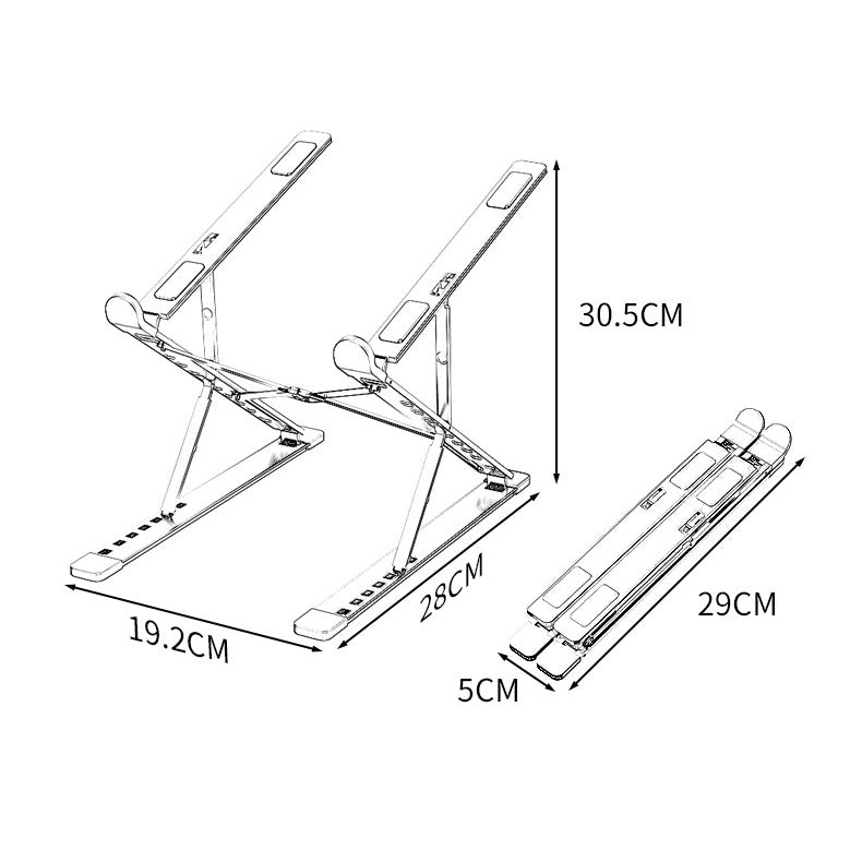 Aluminium 'W' Laptop Stand
